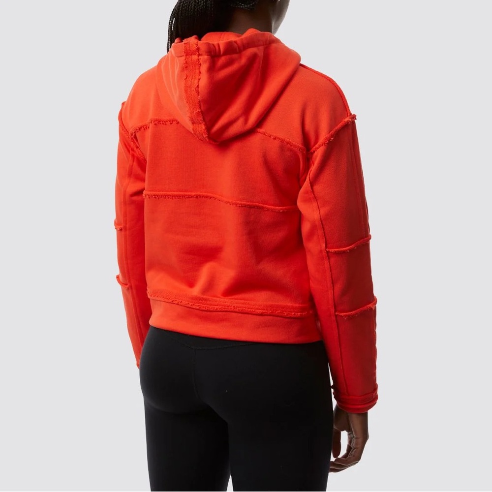 Born Primitive The Stitch Cropped Hoodie Sweatshirt Orange Women’s size small - Picture 2 of 13